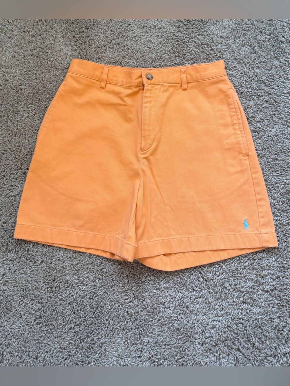 Ralph Lauren Sport Women’s Orange Flat Front Chino Shorts Size 4